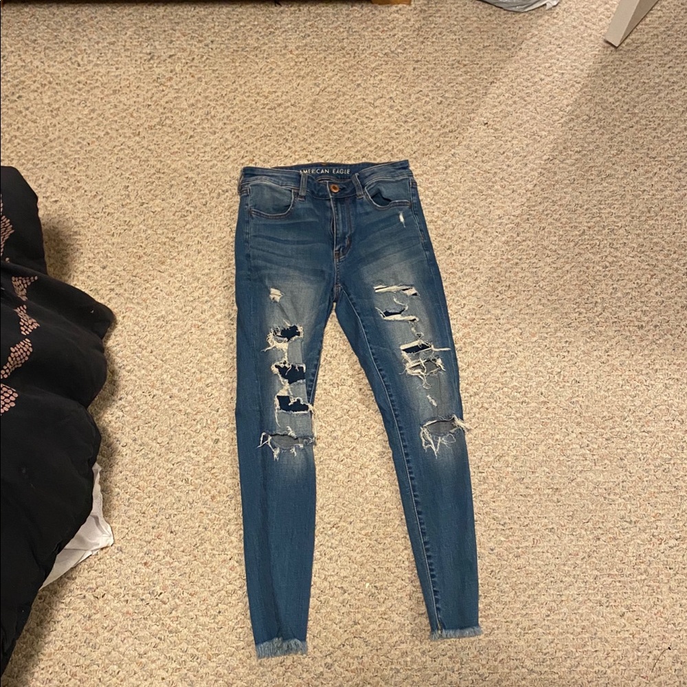 Ripped denim jeans